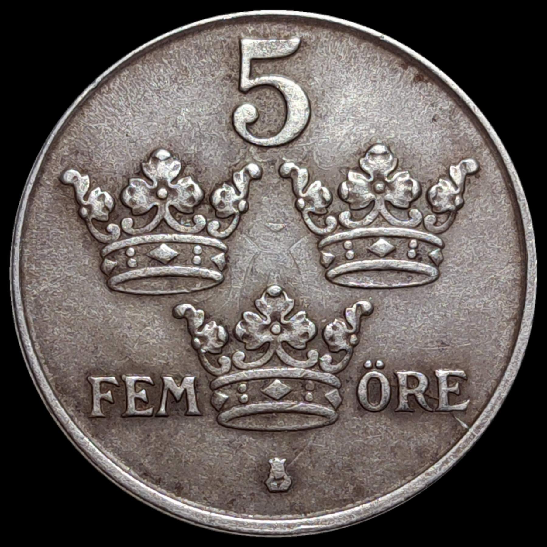 5-�re-1947---Gustaf-V---Sweden--Multiple-Die-Clash-